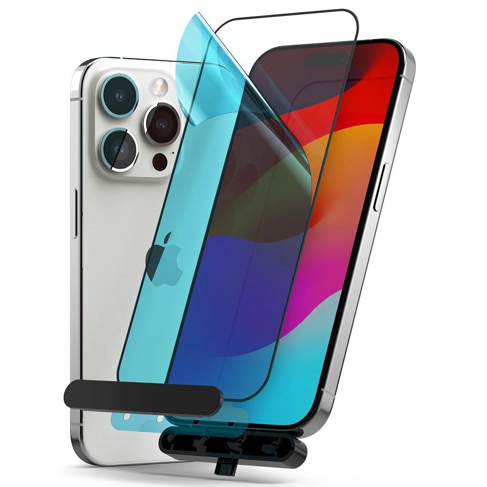 Hurtownia GSM - Gehärtetes Glas Ringke für Apple iPhone 15 Pro Max Schwarz - RGK1867 - {ean13} - Hurt