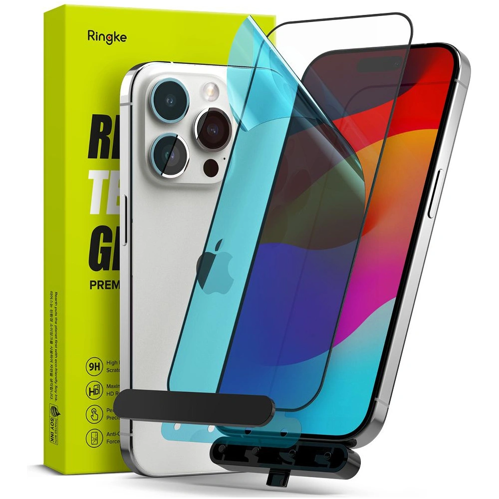 Hurtownia GSM - Edzett üveg Ringke Tempered Glass Apple iPhone 15 Pro Fekete - RGK1869 - {ean13} - Hurt
