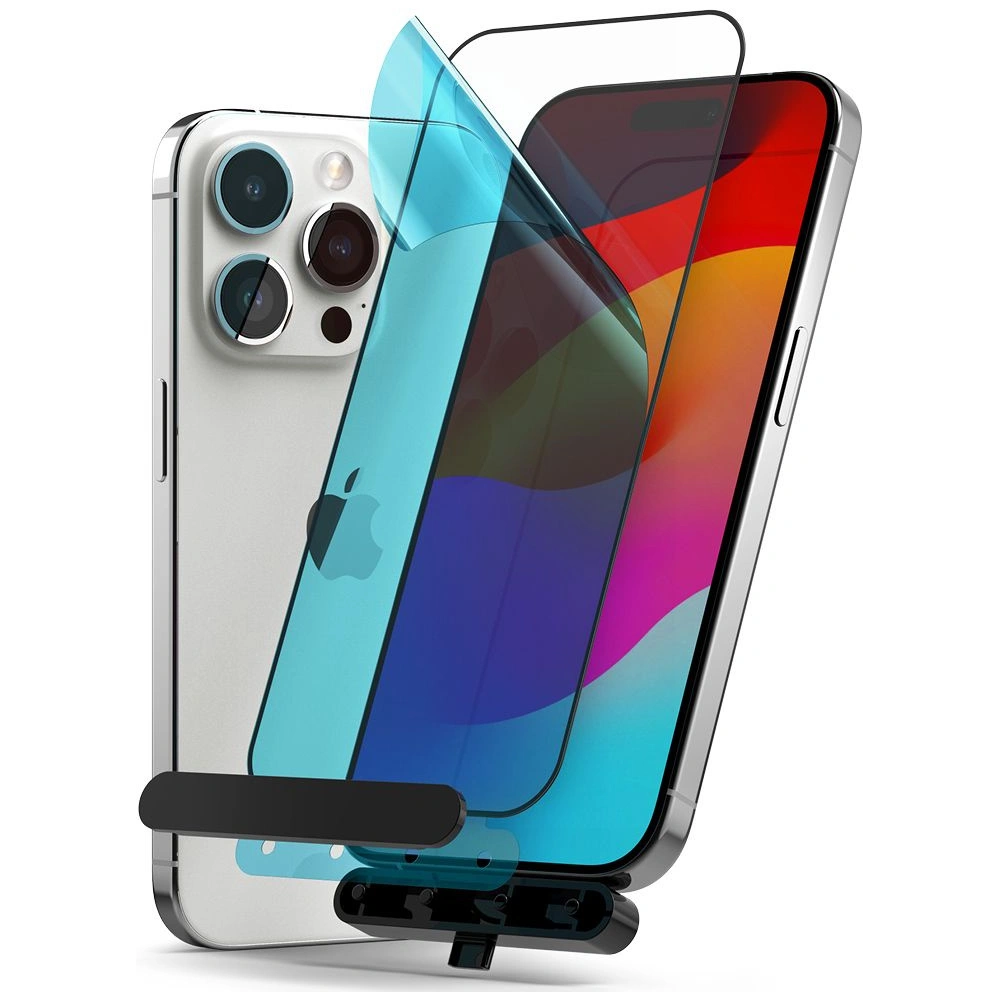 Hurtownia GSM - Edzett üveg Ringke Tempered Glass Apple iPhone 15 Pro Fekete - RGK1869 - {ean13} - Hurt