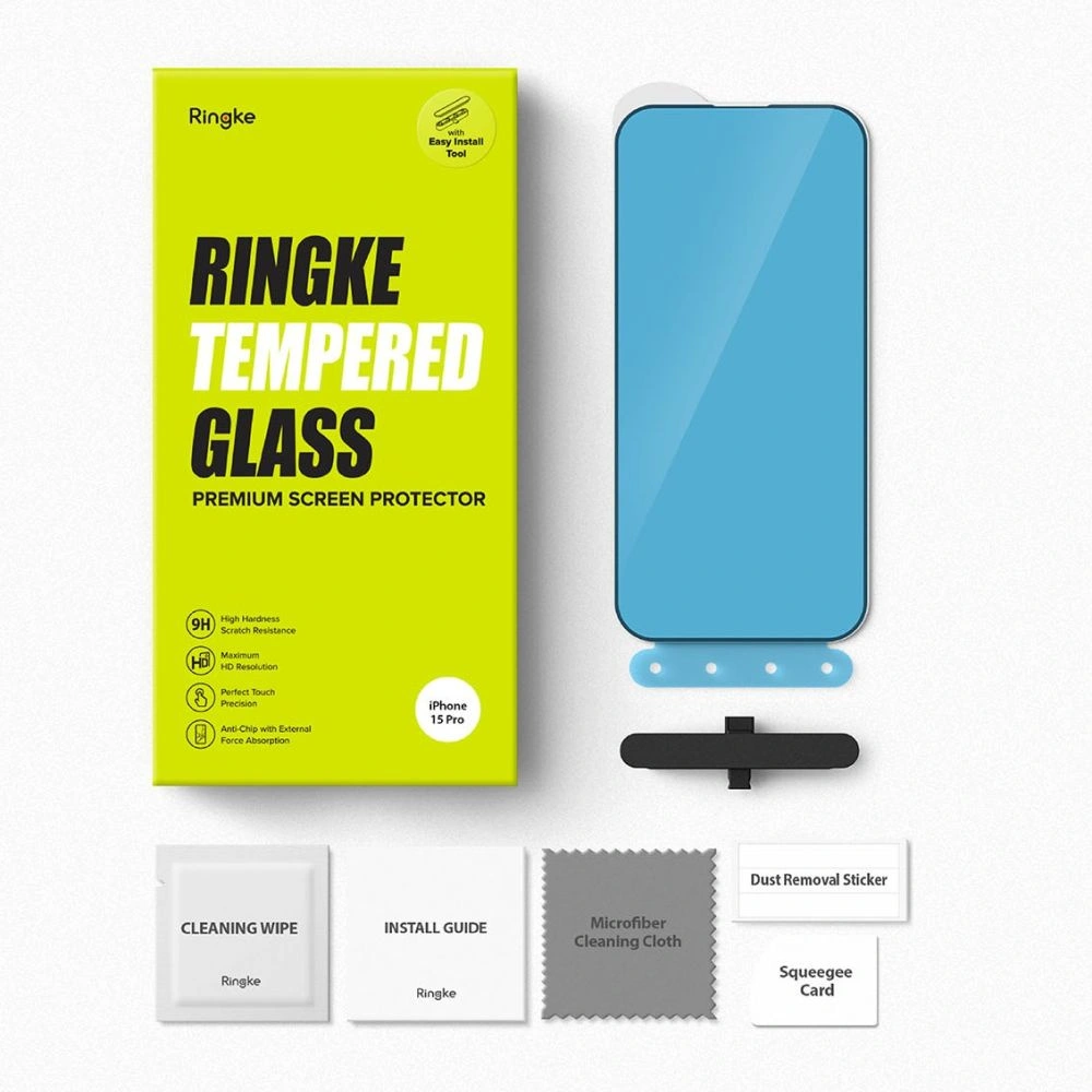 Hurtownia GSM - Edzett üveg Ringke Tempered Glass Apple iPhone 15 Pro Fekete - RGK1869 - {ean13} - Hurt
