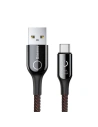 Hurtownia GSM - Kabel USB-C z diodą LED Baseus C-shaped QC 3.0 1m (czarny) - BSU376BLK - {ean13} - Hurt