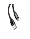 Hurtownia GSM - Kabel USB-C z diodą LED Baseus C-shaped QC 3.0 1m (czarny) - BSU376BLK - {ean13} - Hurt