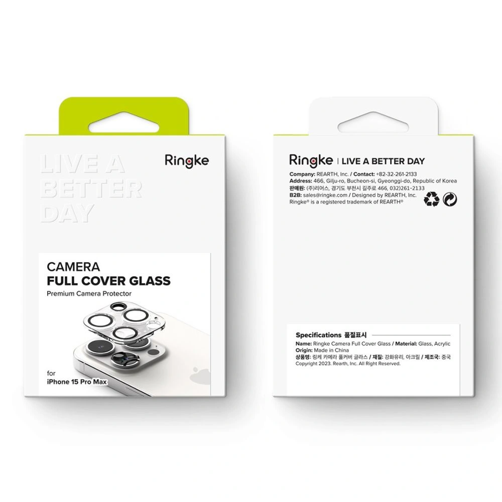 Wholesale Ringke Camera Protector Glass Apple iPhone 15 Pro Max Clear [2 PACK] - RGK1883 - {ean13} - Hurt