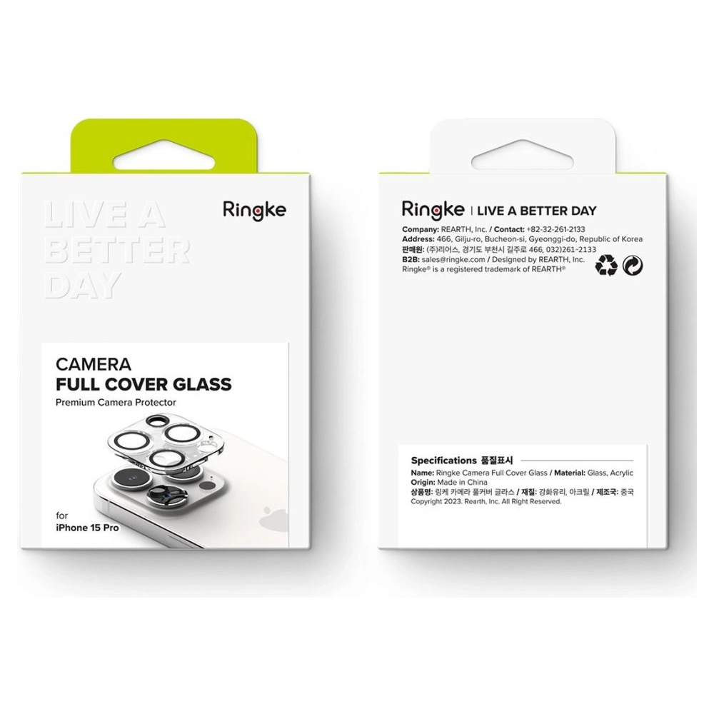 Hurtownia GSM - Szkło hartowane na aparat Ringke Camera Protector Glass Apple iPhone 15 Pro Clear [2 PACK] - RGK1884 - {ean13} - Hurt