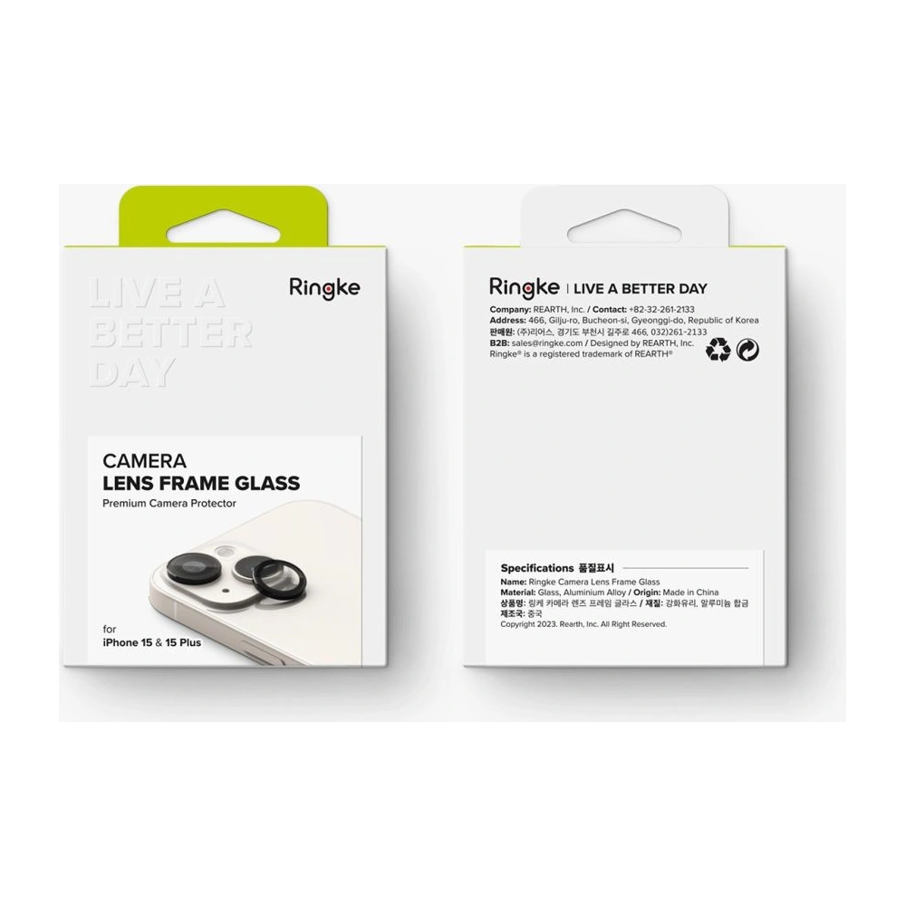 Wholesale Ringke Camera Frame Protector Apple iPhone 15 / 15 Plus Black - RGK1888 - {ean13} - Hurt