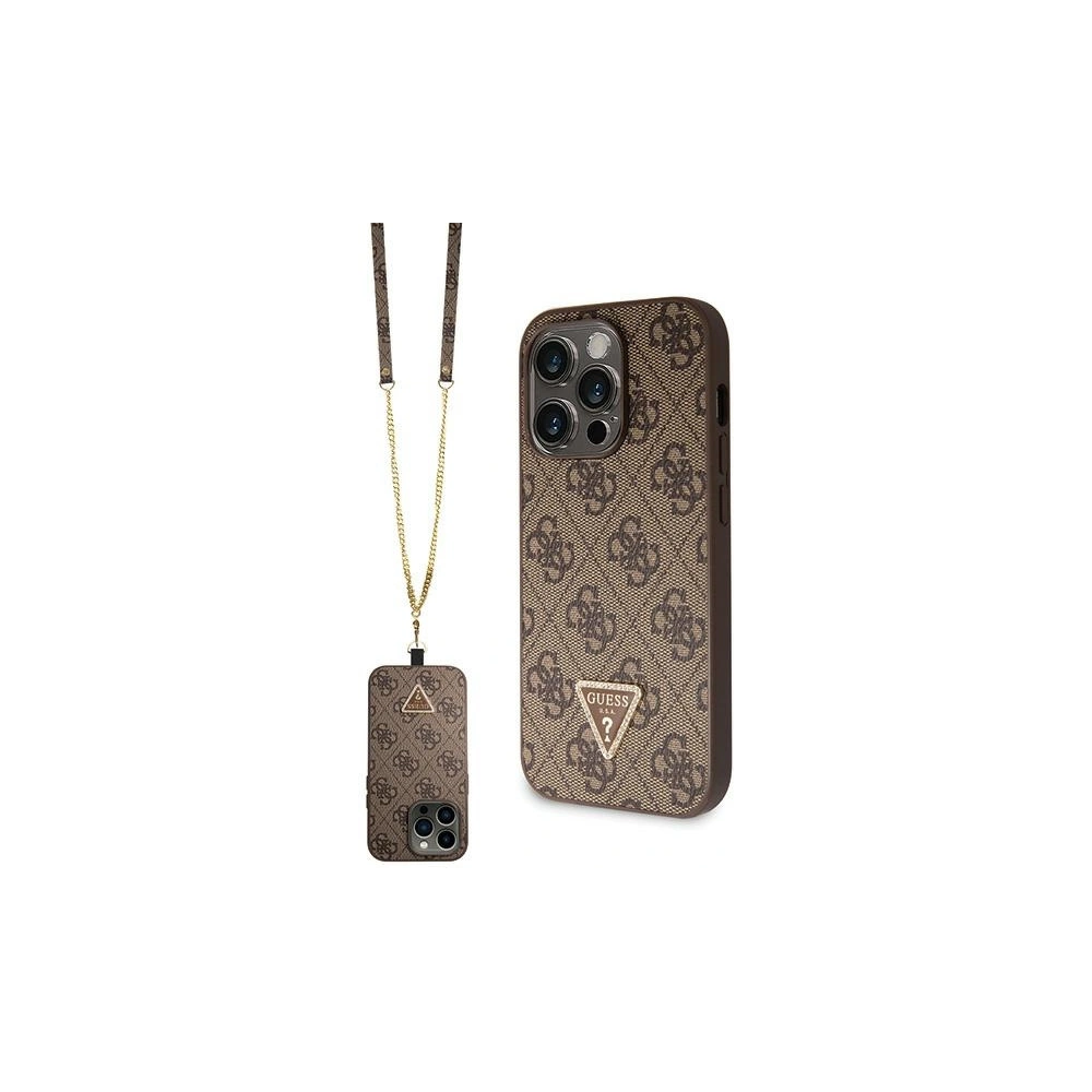 Hurtownia GSM - Etui Guess GUHCP15LP4TDSCPW Apple iPhone 15 Pro hardcase Crossbody 4G Metal Logo maroniu/brown - GUE2902 - {ean13} - Hurt