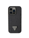 Hurtownia GSM - Etui Guess GUHCP15LPCRTHCK Apple iPhone 15 Pro hardcase Croco Triangle Metal Logo negru/black - GUE2903 - {ean13} - Hurt