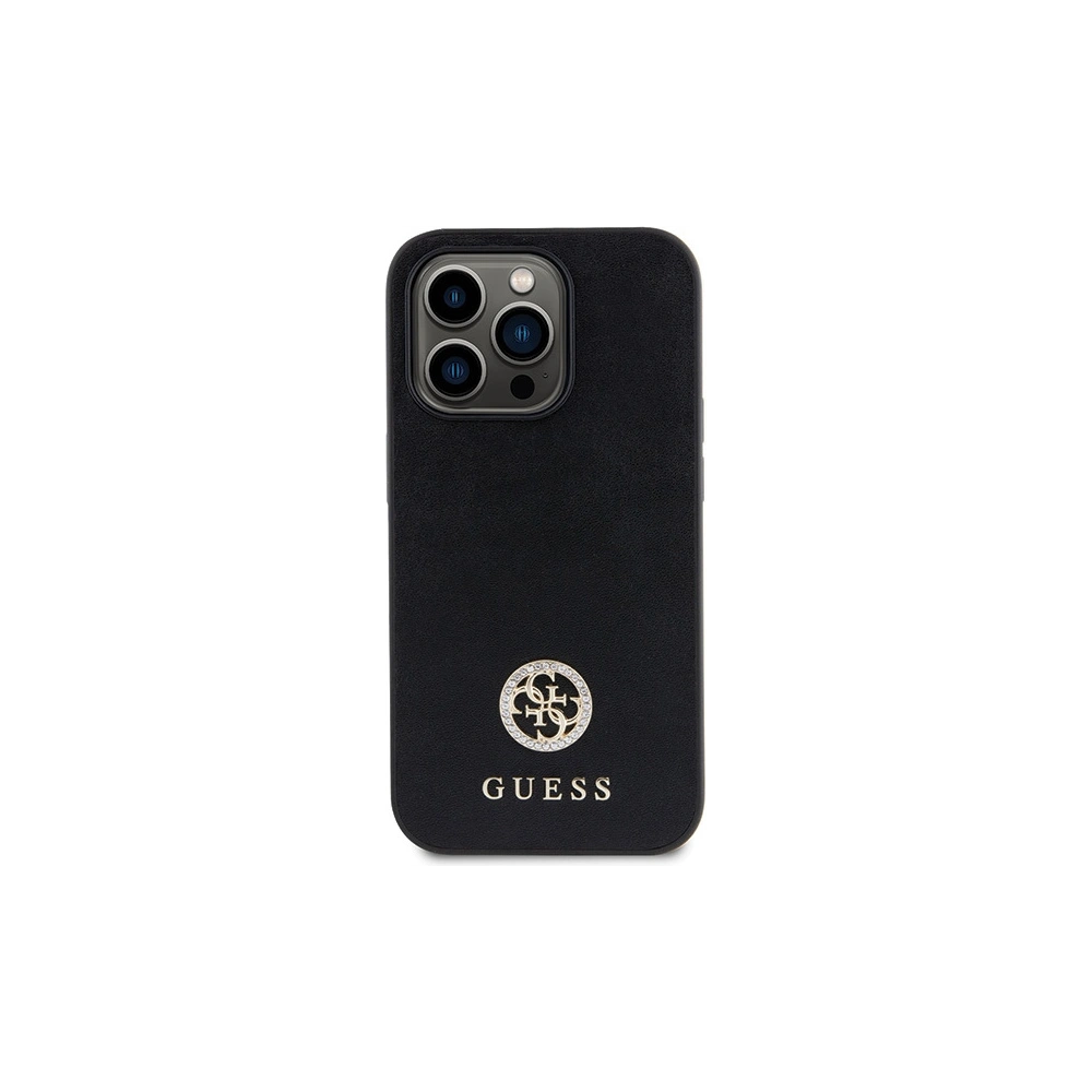 Wholesale Guess GUHCP15LPS4DGPK Apple iPhone 15 Pro hardcase Strass Metal Logo black - GUE2904 - {ean13} - Hurt