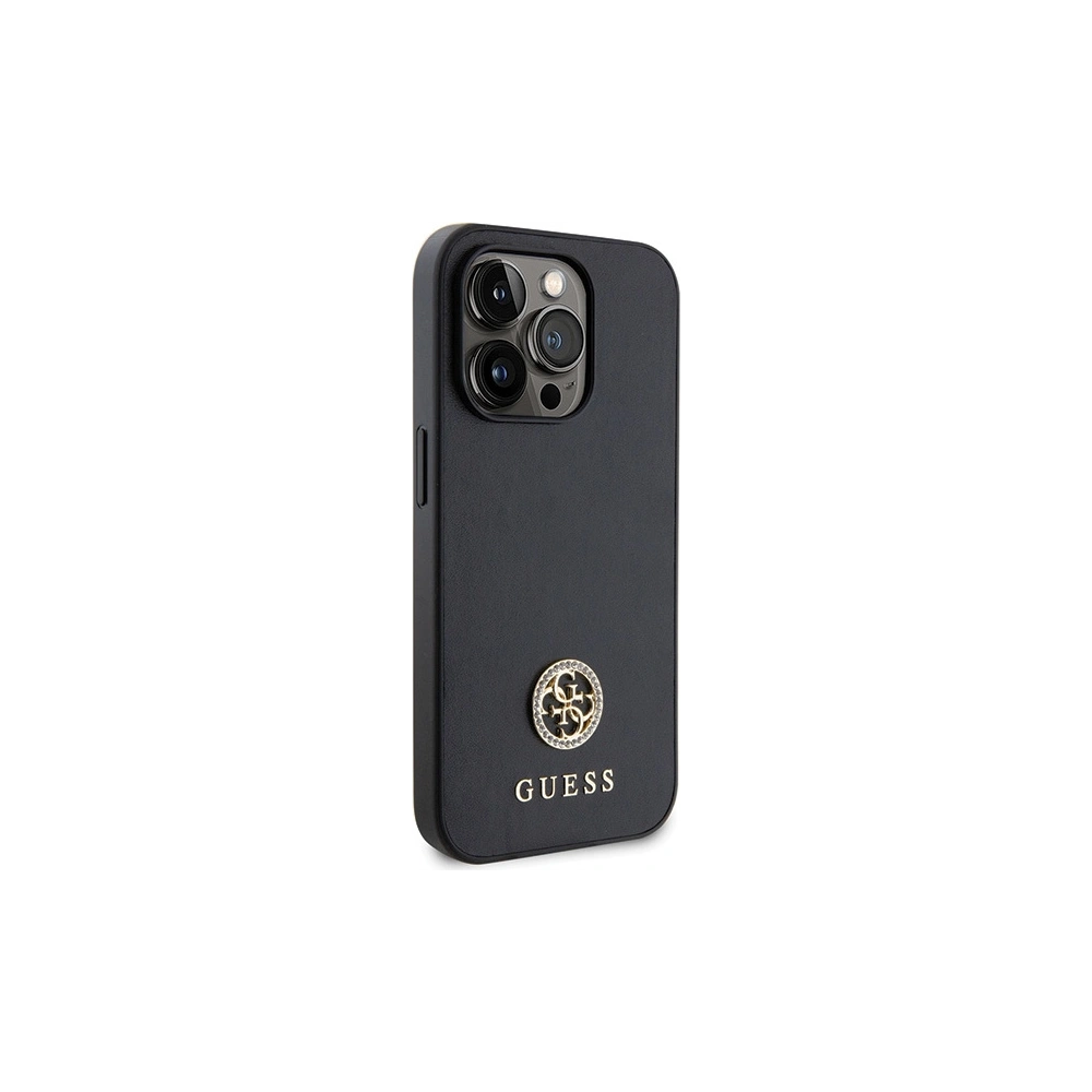 Hurtownia GSM - Case Guess GUHCP15LPS4DGPK Apple iPhone 15 Pro Hardcase Strass Metall-Logo schwarz/black - GUE2904 - {ean13} - Hurt