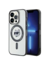 Etui Karl Lagerfeld KLHMP15LHCHNOTK Apple iPhone 15 Pro hardcase IML Capul lui Choupette MagSafe transparent