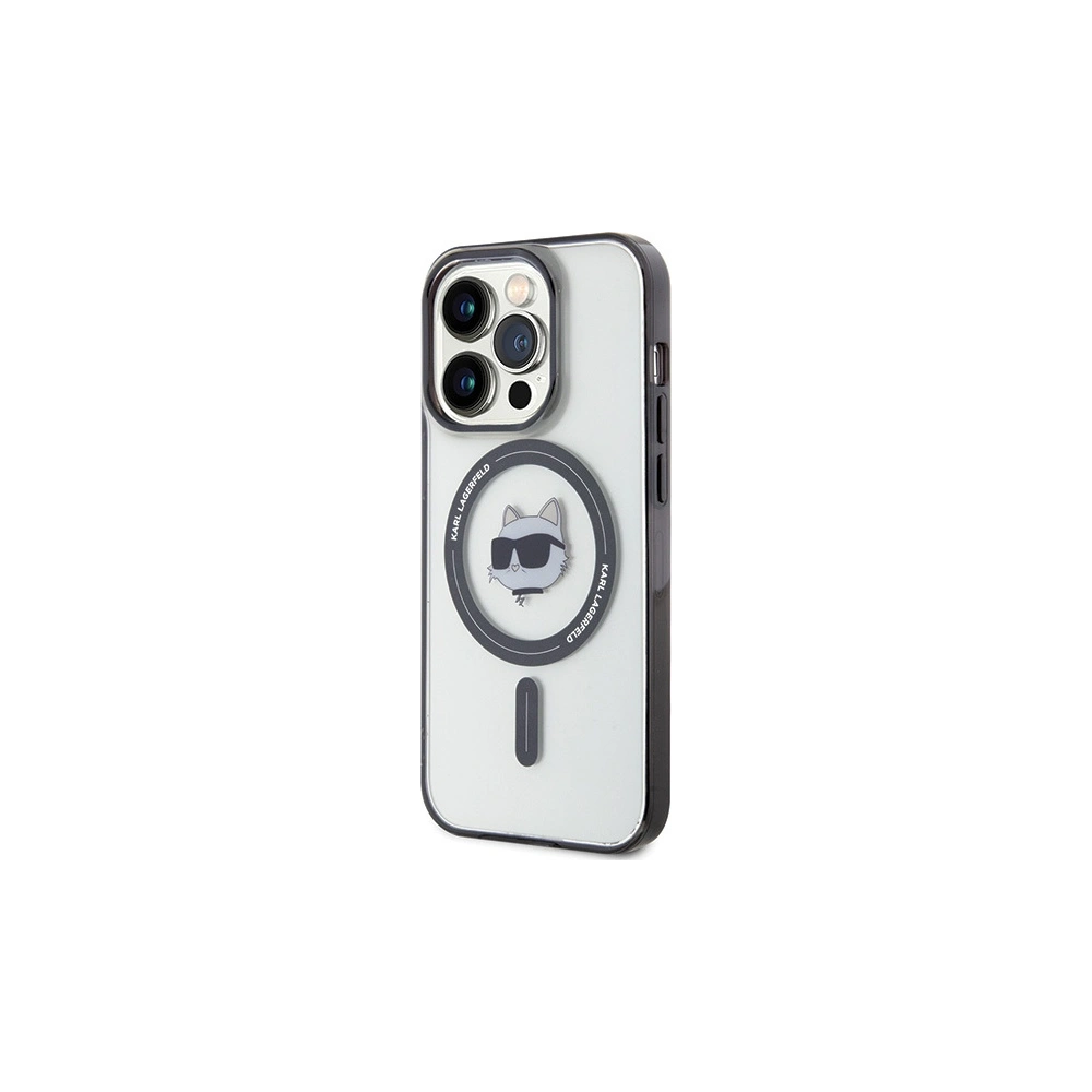 Hurtownia GSM - Case Karl Lagerfeld KLHMP15LHCHNOTK Apple iPhone 15 Pro Hardcase IML Choupette`s Head MagSafe transparent - KLD1712 - {ean13} - Hurt