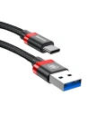 Kabel USB-C USB 3.0 Baseus Golden Belt 3A 1m (czerwony)