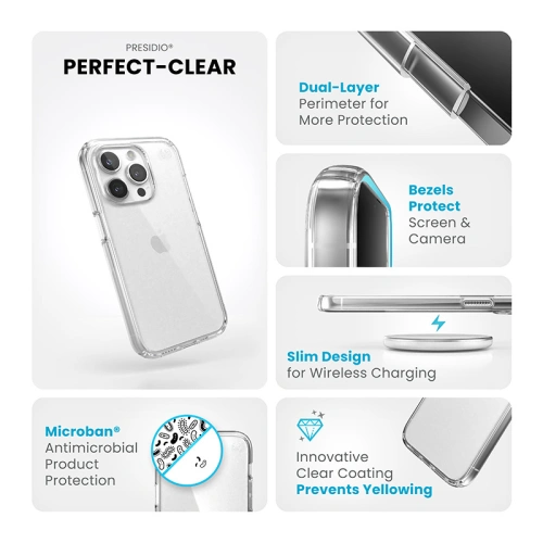 Etui Speck Presidio Perfect-Clear Apple iPhone 15 Pro (Clear)