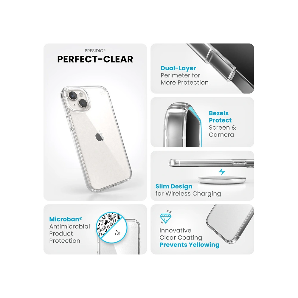 Hurtownia GSM - Etui Speck Presidio Perfect-Clear Apple iPhone 15 Plus / 14 Plus (Čirý) - SPK486 - {ean13} - Hurt
