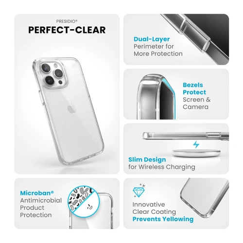 Etui Speck Presidio Perfect-Clear Apple iPhone 15 Pro Max (Clear)