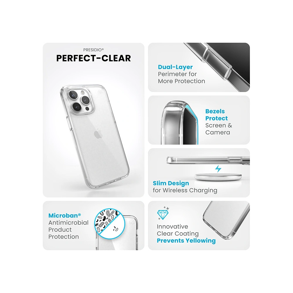 Hurtownia GSM - Etui Speck Presidio Perfect-Clear Apple iPhone 15 Pro Max (Čiré) - SPK487 - {ean13} - Hurt