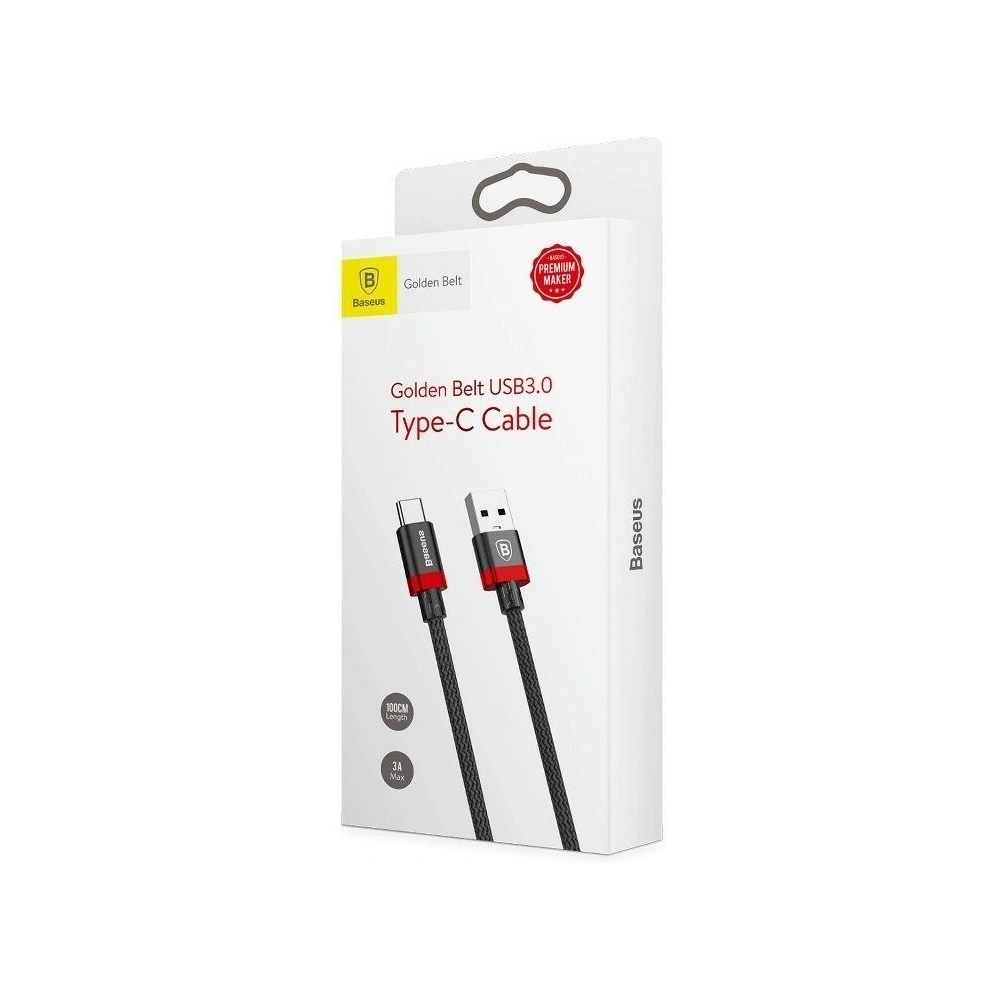 Hurtownia GSM - Cablul USB-C USB 3.0 Baseus Golden Belt 3A 1m (roșu) - BSU380RED - {ean13} - Hurt