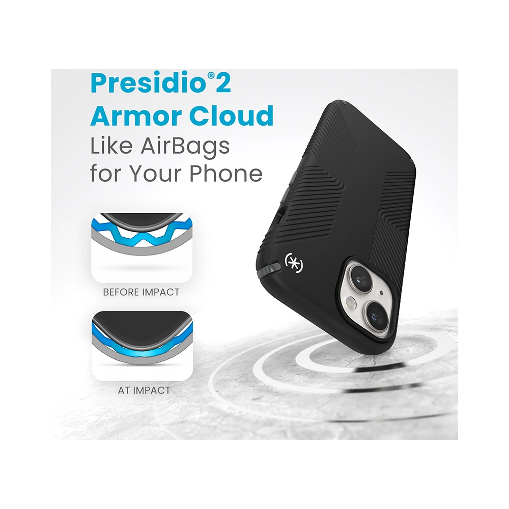 Wholesale Speck Presidio2 Grip Apple iPhone 15 (Black/Slate Grey/White) - SPK492 - {ean13} - Hurt
