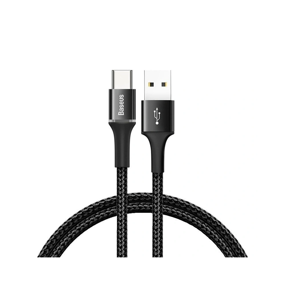 Wholesale Baseus Halo USB-A to USB-C Cable with LED Light 3A 0,5m Black - BSU382BLK - {ean13} - Hurt
