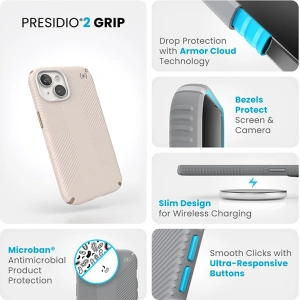 Wholesale Speck Presidio2 Grip Apple iPhone 15 (Bleached Bone/Heirloom Gold/Hazel Brown) - SPK495 - {ean13} - Hurt