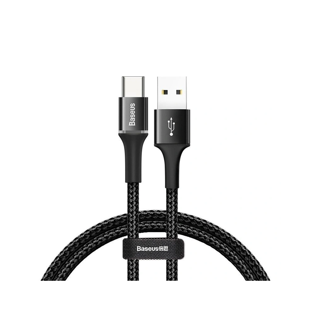 Wholesale Baseus Halo USB-A to USB-C Cable with LED Light 3A 0,5m Black - BSU382BLK - {ean13} - Hurt