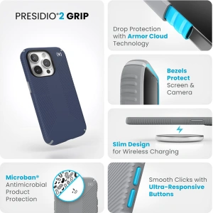 Hurtownia GSM - Etui Speck Presidio2 Grip Apple iPhone 15 Pro (Coastal Blue/Dustgrey/White) - SPK497 - {ean13} - Hurt
