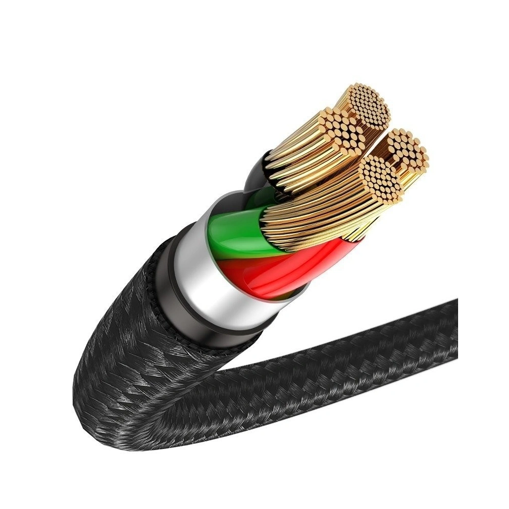 Wholesale Baseus Halo USB-A to USB-C Cable with LED Light 3A 0,5m Black - BSU382BLK - {ean13} - Hurt
