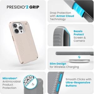 Hurtownia GSM - Etui Speck Presidio2 Grip Apple iPhone 15 Pro (Bělená kost/ Dědictví zlato/ Ořechově hnědá) - SPK499 - {ean13} - Hurt