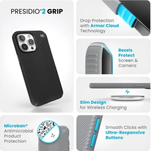Hurtownia GSM - Etui Speck Presidio2 Grip Apple iPhone 15 Pro Max (Negru/Gri ardezie/Alb) - SPK500 - {ean13} - Hurt