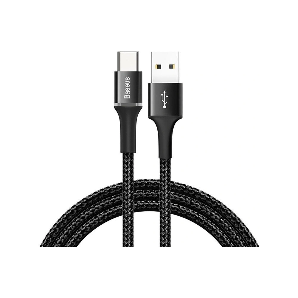 Hurtownia GSM - Kabel USB-C z podświetleniem LED Baseus Halo 3A 1m (czarny) - BSU383BLK - {ean13} - Hurt