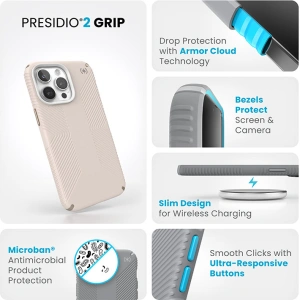 Wholesale Speck Presidio2 Grip Apple iPhone 15 Pro Max (Bleached Bone/Heirloom Gold/Hazel Brown) - SPK503 - {ean13} - Hurt