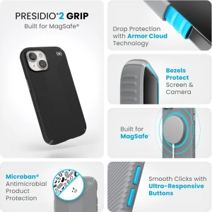 Hurtownia GSM - Etui Speck Presidio2 Grip MagSafe Apple iPhone 15 (Černá/Slate Grey/Bílá) - SPK504 - {ean13} - Hurt