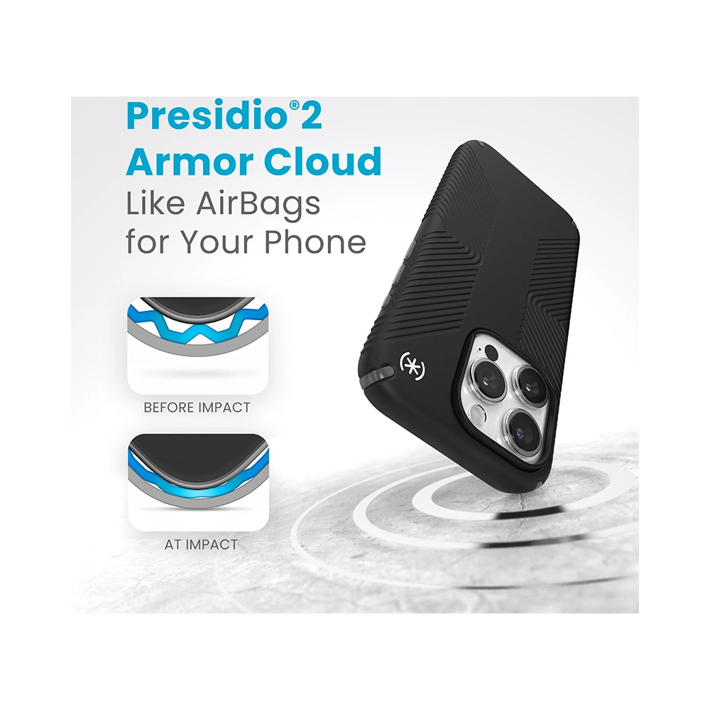 Wholesale Speck Presidio2 Grip MagSafe Apple iPhone 15 Pro (Black/Slate Grey/White) - SPK506 - {ean13} - Hurt