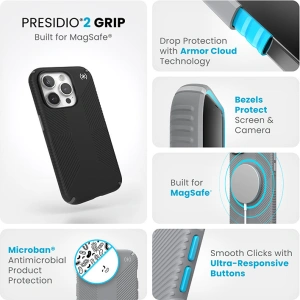 Hurtownia GSM - Etui Speck Presidio2 Grip MagSafe Apple iPhone 15 Pro (Černá/Šedá/Bílá) - SPK506 - {ean13} - Hurt