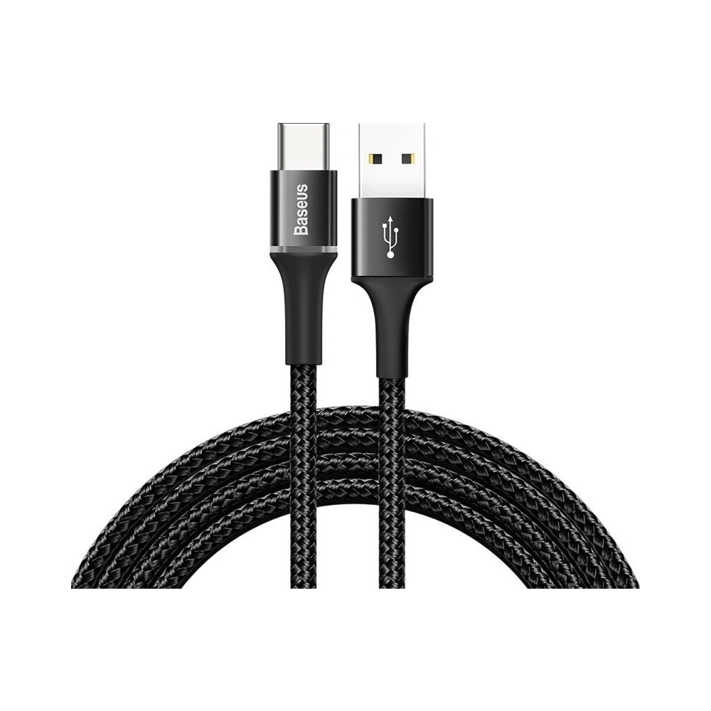 Hurtownia GSM - Kabel USB-C z podświetleniem LED Baseus Halo 2A 2m (czarny) - BSU384BLK - {ean13} - Hurt
