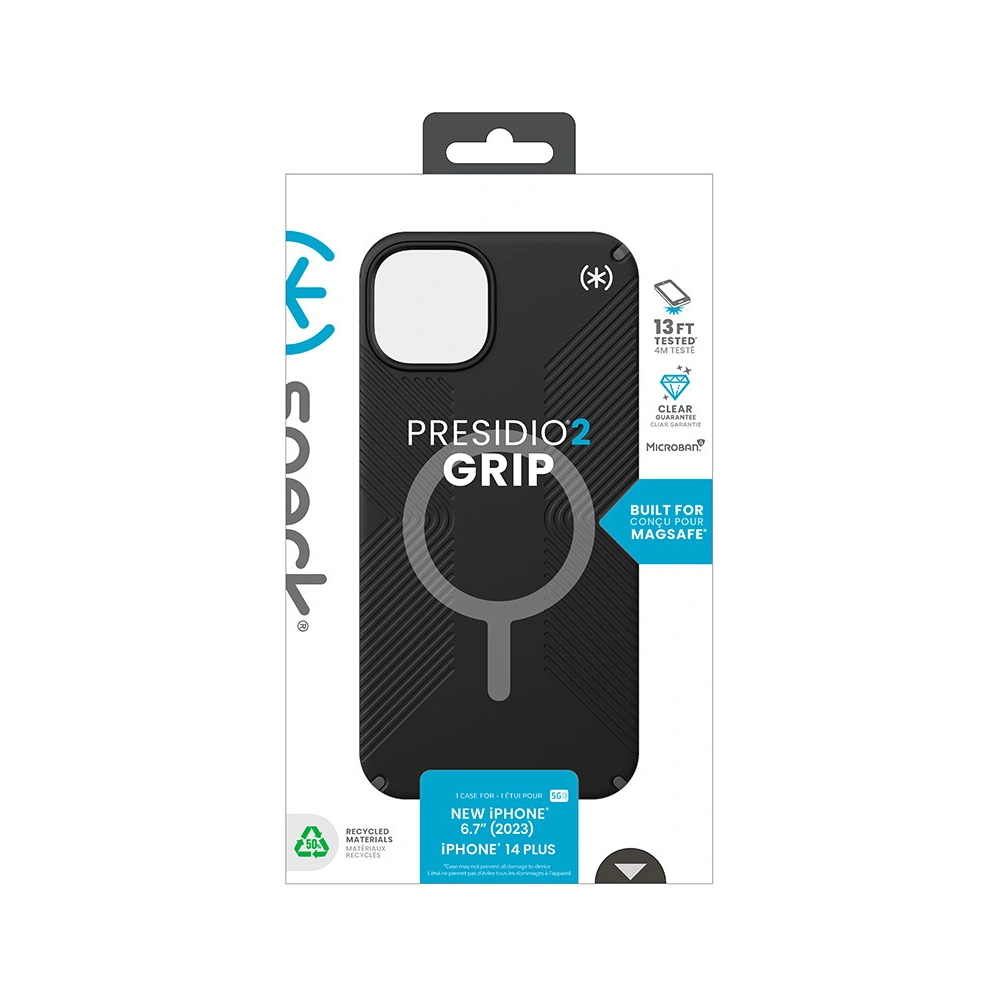 Hurtownia GSM - Case Speck Presidio2 Grip MagSafe Apple iPhone 15 Plus / 14 Plus (Schwarz/Schiefergrau/Weiß) - SPK508 - {ean13} - Hurt