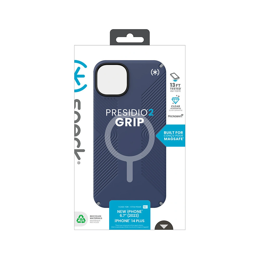 Wholesale Speck Presidio2 Grip MagSafe Apple iPhone 15 Plus / 14 Plus (Coastal Blue/Dustgrey/White) - SPK509 - {ean13} - Hurt
