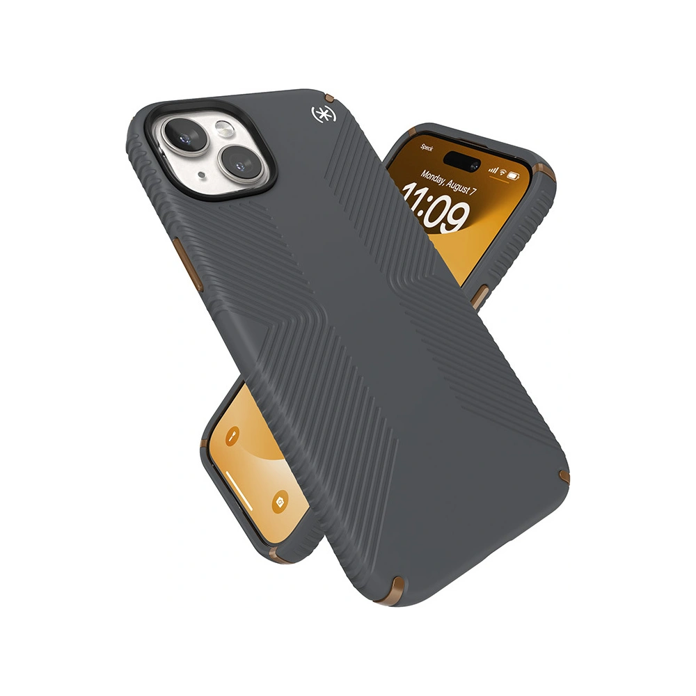 Hurtownia GSM - Etui Speck Presidio2 Grip MagSafe Apple iPhone 15 Plus / 14 Plus (Gri Charcoal/Bronz Rece/Alb) - SPK510 - {ean13} - Hurt