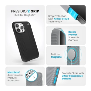 Hurtownia GSM - Etui Speck Presidio2 Grip MagSafe Apple iPhone 15 Pro Max (Negru/Gri ardezie/Alb) - SPK511 - {ean13} - Hurt