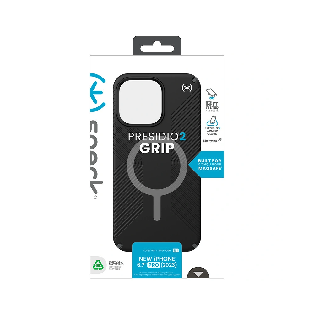 Hurtownia GSM - Etui Speck Presidio2 Grip MagSafe Apple iPhone 15 Pro Max (Negru/Gri ardezie/Alb) - SPK511 - {ean13} - Hurt