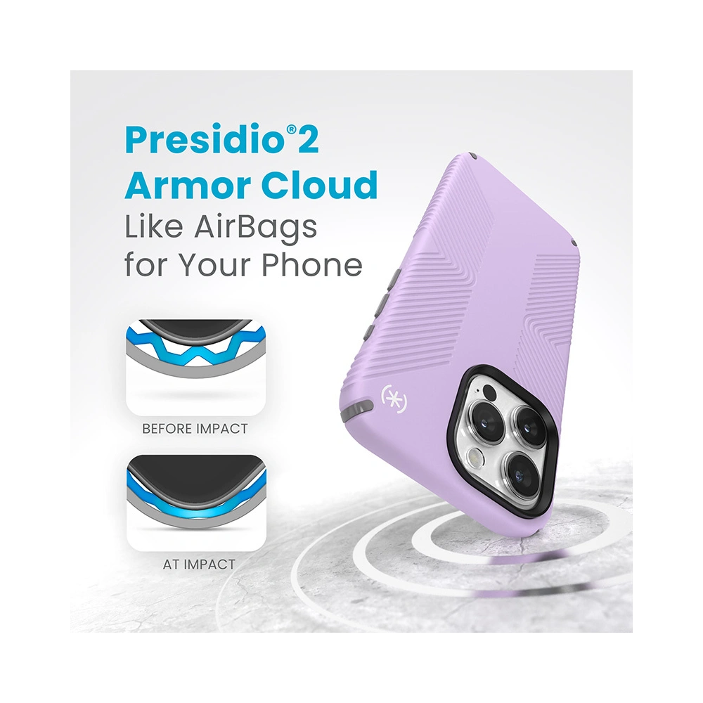Wholesale Speck Presidio2 Grip MagSafe Apple iPhone 15 Pro Max (Spring Purple/Cloudy Grey/White) - SPK512 - {ean13} - Hurt
