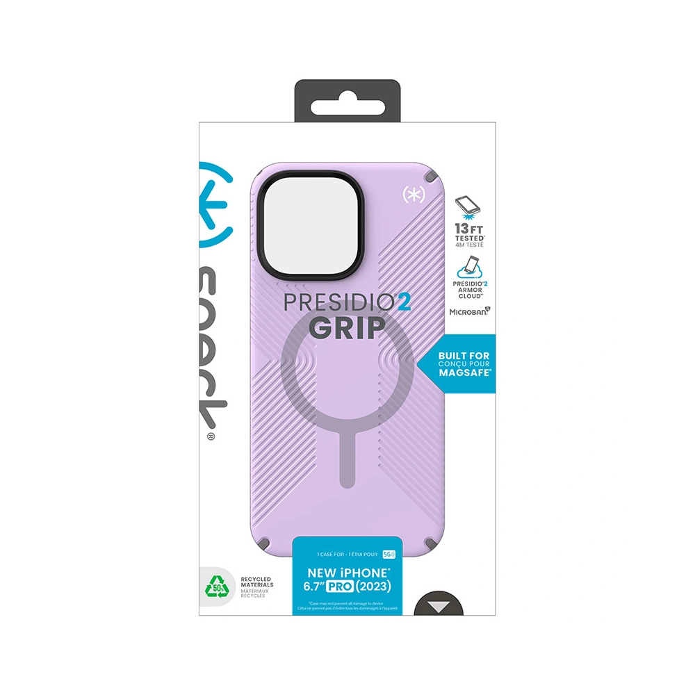 Hurtownia GSM - Etui Speck Presidio2 Grip MagSafe Apple iPhone 15 Pro Max (Tavaszi lila/Felhős szürke/Fehér) - SPK512 - {ean13} - Hurt
