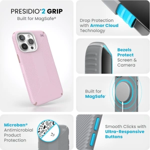 Wholesale Speck Presidio2 Grip MagSafe Apple iPhone 15 Pro Max (Soft Lilac/Carnation Petal/Rouge Pink) - SPK513 - {ean13} - Hurt
