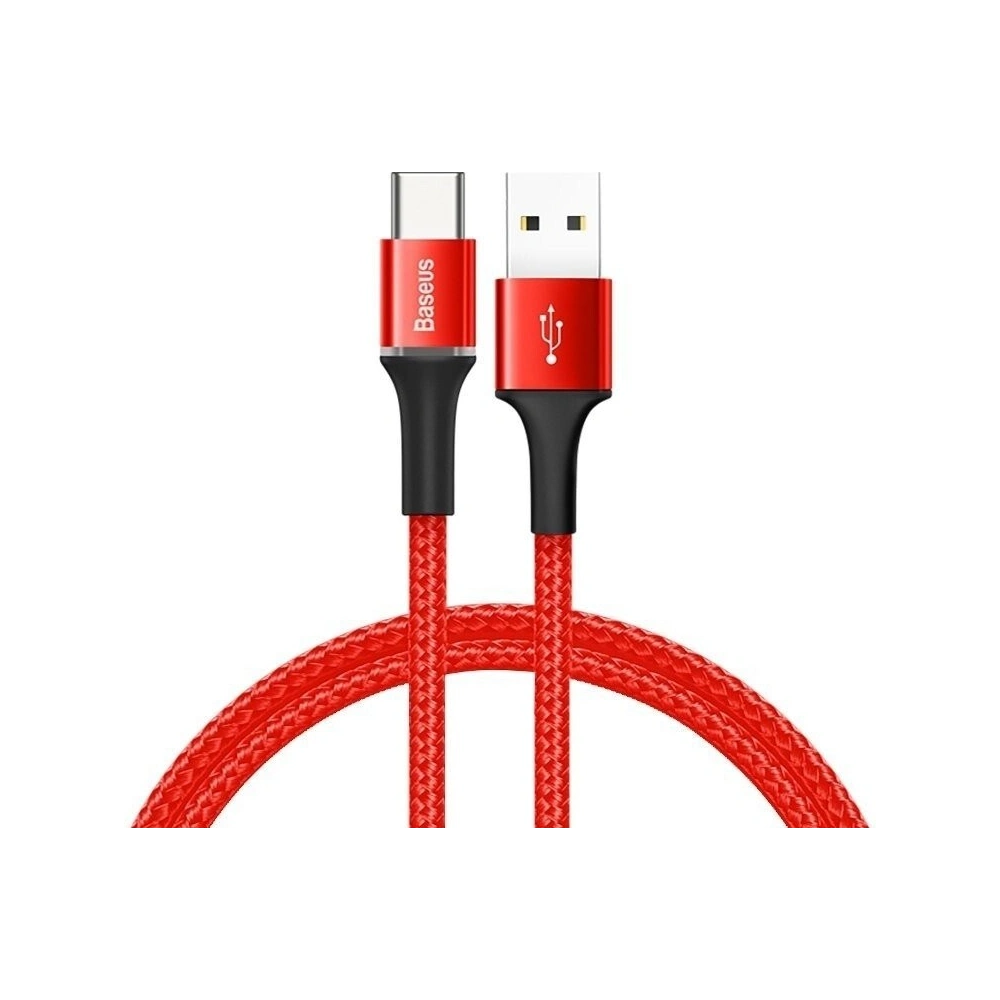 Wholesale Baseus Halo USB-A to USB-C Cable with LED Light 3A 0,5m Red - BSU385RED - {ean13} - Hurt