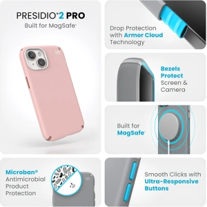 Hurtownia GSM - Etui Speck Presidio2 Pro MagSafe Apple iPhone 15 (Dahlia Pink/Rose Copper/Bílá) - SPK515 - {ean13} - Hurt