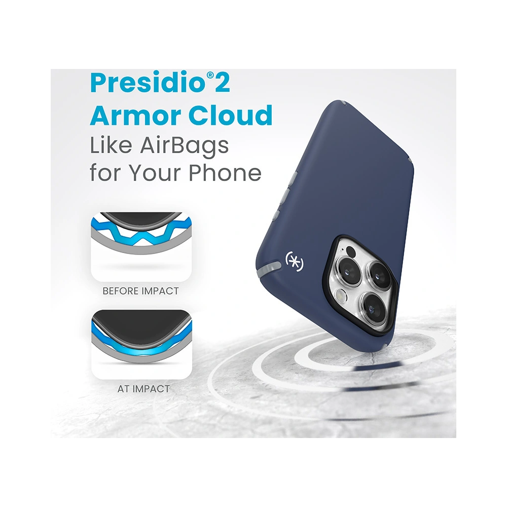 Wholesale Speck Presidio2 Pro MagSafe Apple iPhone 15 Pro (Coastal Blue/Dustgrey/White) - SPK518 - {ean13} - Hurt