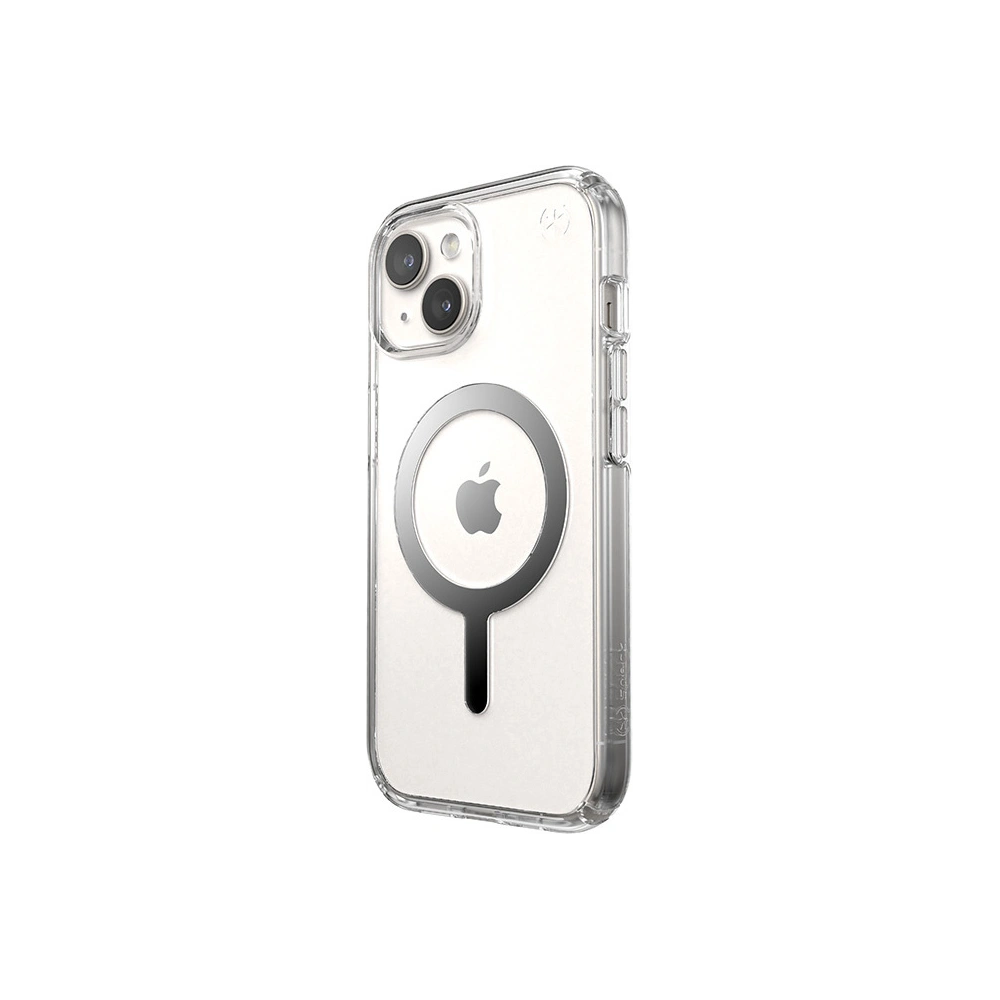 Hurtownia GSM - Etui Speck Presidio Perfect-Clear MagSafe Apple iPhone 15 (Čiré/Chromové provedení/Sereně stříbrné) - SPK522 - {ean13} - Hurt