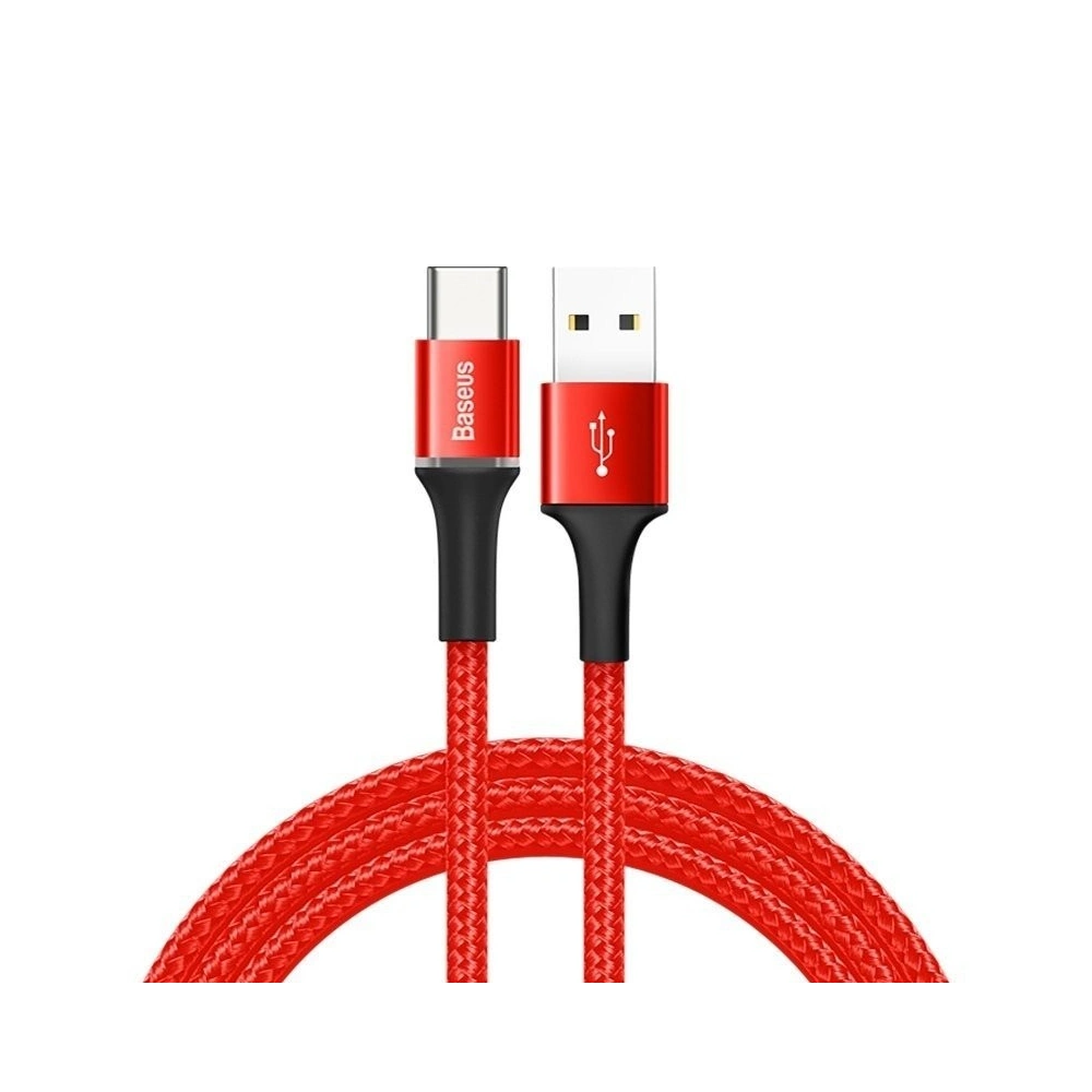 Hurtownia GSM - USB-C-Kabel mit LED-Beleuchtung Baseus Halo 3A 1m (rot) - BSU386RED - {ean13} - Hurt