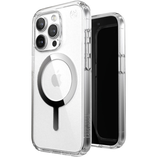 Hurtownia Speck - 840168538270 - SPK523 - Etui Speck Presidio Perfect-Clear MagSafe Apple iPhone 15 Pro Max (Clear/Chrome Finish/Serene Silver) - B2B homescreen