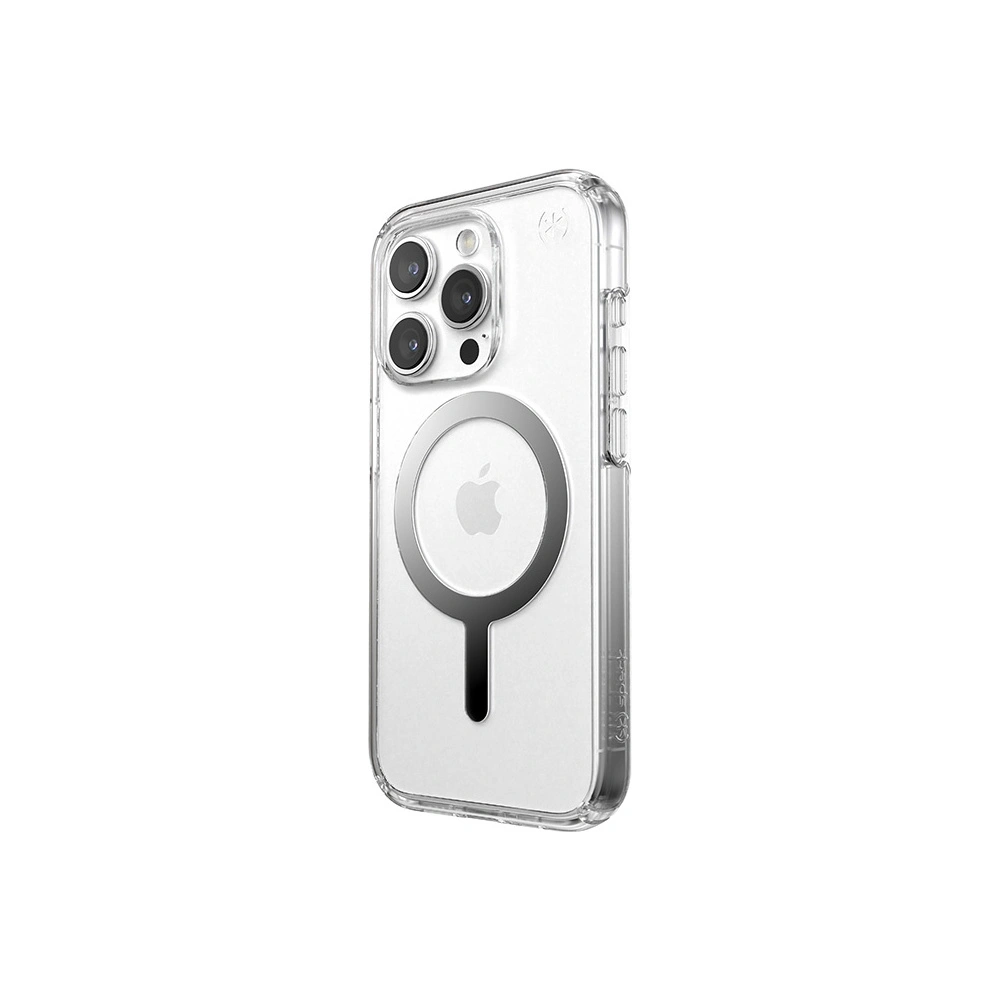 Wholesale Speck Presidio Perfect-Clear MagSafe Apple iPhone 15 Pro Max (Clear/Chrome Finish/Serene Silver) - SPK523 - {ean13} - Hurt
